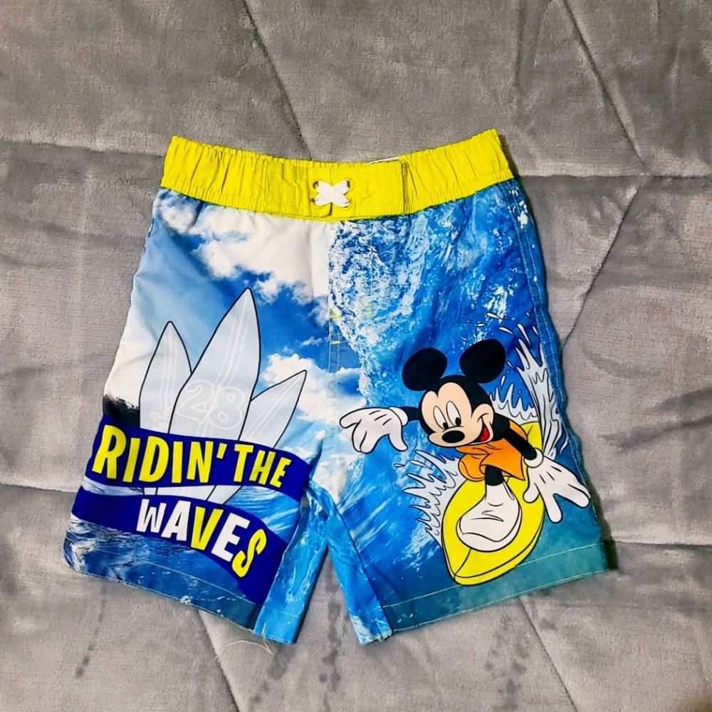 4/$20 Toddler Boy's Disney Mickey Swim Trunks